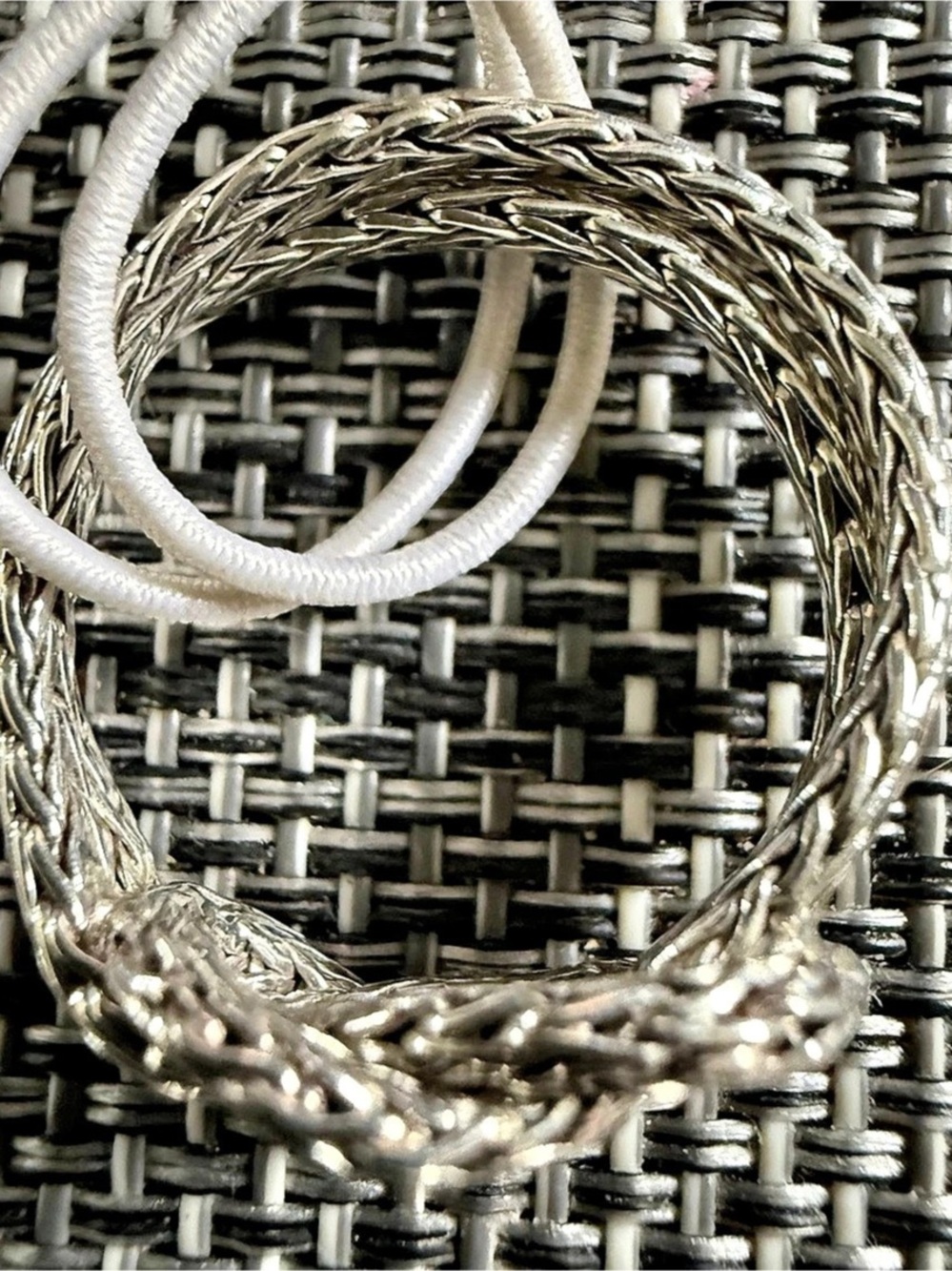 John Hardy Love Knot Ring Woven Silver-Tone Bracelet - Picture 4 of 6